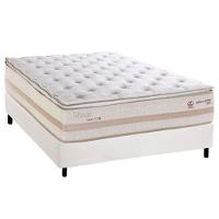 Conjunto Box Casal: Colchão Molas Herval Maxspring Real + Base Crc Corano White (138x188) - 1