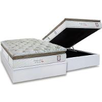Conjunto Box Baú Casal: Colchão Molas Herval Ensacadas Imperatore Eco Bamboo + Base Crc Linhão White (138x188) - 1