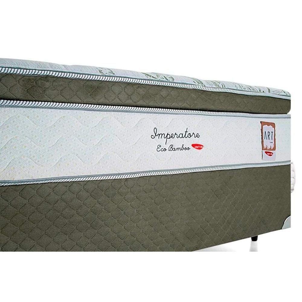 Conjunto Box King: Colchão Molas Herval Ensacadas Imperatore Eco Bamboo + Base Crc Corano White (193x203) - 9