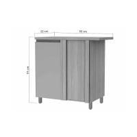 Balcão De Cozinha Allure De Canto C- 1 Porta 93cm Jequitiba-gris Fosco - Linea Brasil - 2