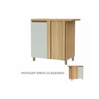 Balcão De Cozinha Allure De Canto C- 1 Porta 93cm Jequitiba-gris Fosco - Linea Brasil