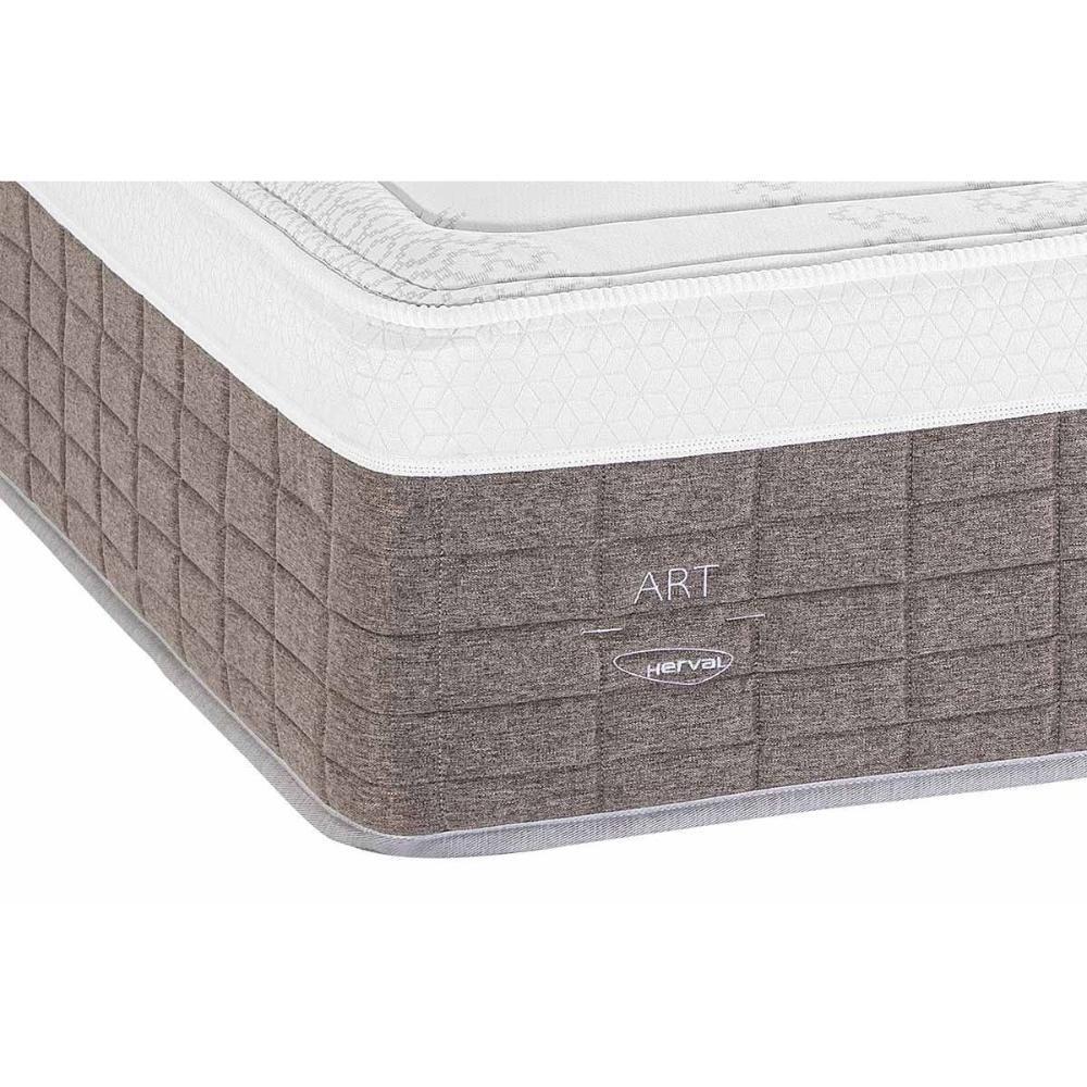 Conjunto Box Baú Queen: Colchão Molas Herval Maxspring C1784 + Base Crc Suede Clean (158x198) - 4