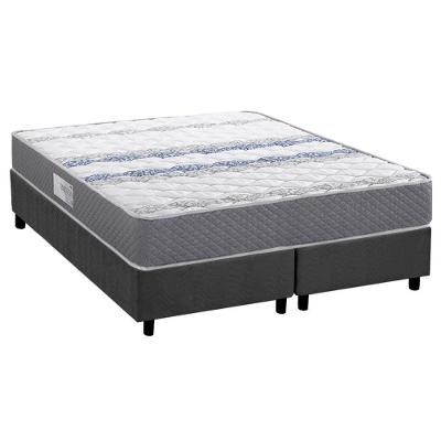 Conjunto Box Queen: Colchão Espuma Herval D60 - Ag65 Timeless + Base Crc Suede Gray (158x198)