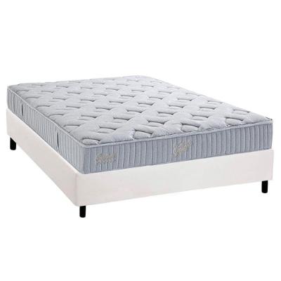 Conjunto Box Casal: Colchão Molas Herval Ensacadas Premium + Base Crc Corano White (138x188)