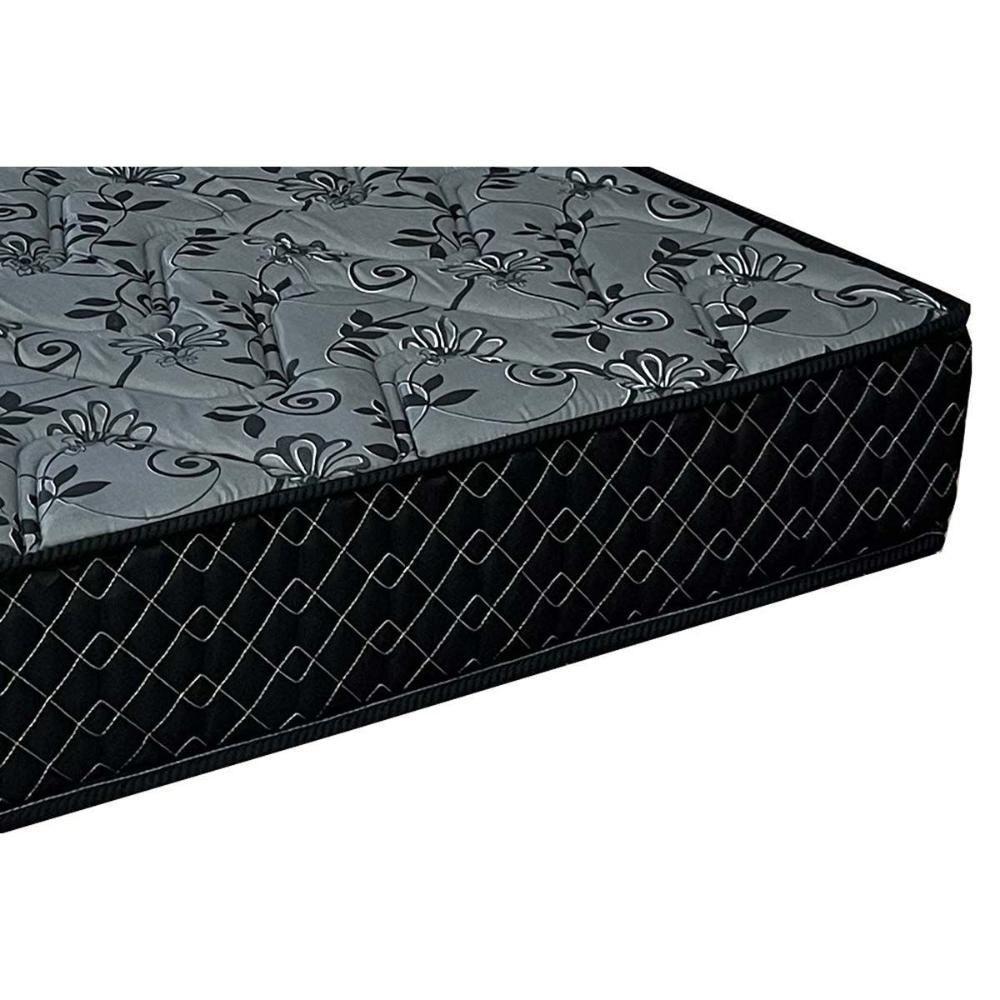 Cama Box Baú Casal: Colchão Ortopédico Paropas Ag65 Prime Gold Black + Base Crc Suede Black (138x188) - 2