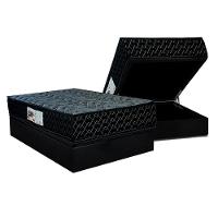 Cama Box Baú Casal: Colchão Ortopédico Paropas Ag65 Prime Gold Black + Base Crc Suede Black (138x188) - 1