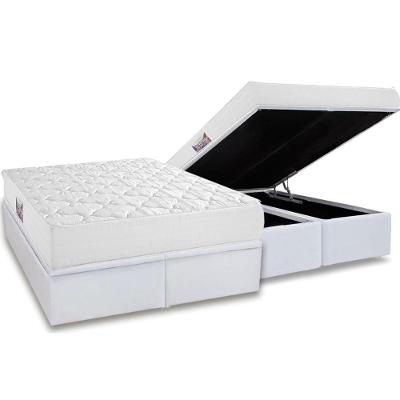 Conjunto Box Baú King: Colchão Espuma Herval D45 Top + Base Crc Linhão White (193x203)