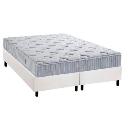 Conjunto Box King: Colchão Molas Herval Ensacadas Premium + Base Crc Corano White (193x203)