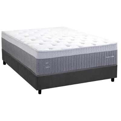 Conjunto Box Casal: Colchão Molas Herval Ensacadas C1739 + Base Crc Suede Gray (138x188)
