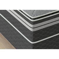 Conjunto Box Queen: Colchão Molas Paropas Excellent Grafite + Base Crc Suede Black (158x198)