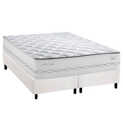 Conjunto Box King: Colchão Molas Herval Ensacadas C1721 + Base Crc Corano White (193x203)