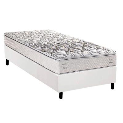 Conjunto Box Solteiro: Colchão Espuma Herval Ag65 Santorini C1604 + Base Crc Corano White (88x188)