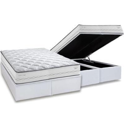 Conjunto Box Baú Queen: Colchão Molas Herval Ensacadas C1721 + Base Crc Linhão White (158x198)