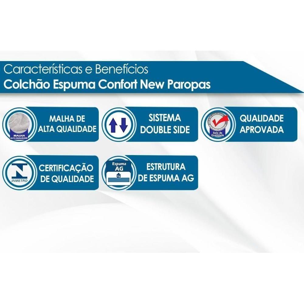 Conjunto Box King: Colchão Espuma Paropas Ag65 Confort New + Base Crc Suede Clean (193x203) - 3