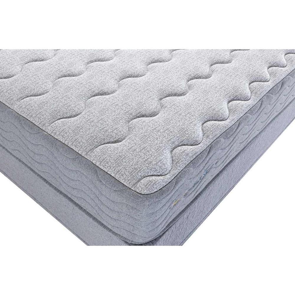 Conjunto Box Baú Casal: Colchão Molas Herval Ensacadas Bumpcore + Base Crc Suede Gray (138x188) - 9