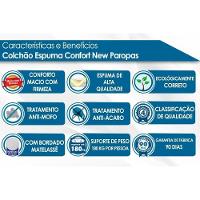 Conjunto Box Casal: Colchão Espuma Paropas Ag65 Confort New + Base Crc Suede Clean (138x188) - 2