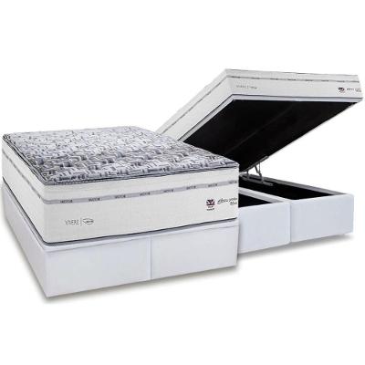 Conjunto Box Baú Queen: Colchão Molas Herval Ensacadas Maxspring C1723 + Base Crc Linhão White (158x198)