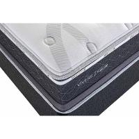 Conjunto Box Baú Queen: Colchão Molas Herval Maxspring C1783 + Base Crc Suede Gray (158x198)