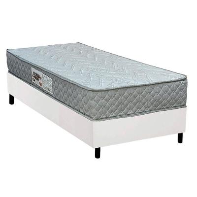 Conjunto Box Solteiro: Colchão Espuma Paropas D45 Pasquale Gray + Base Crc Corano White (88x188)