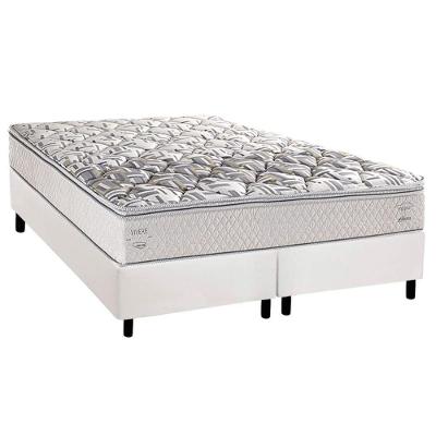 Conjunto Box Queen: Colchão Espuma Herval Ag65 Santorini C1604 + Base Crc Corano White (158x198)