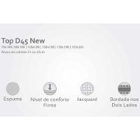 Conjunto Box Queen: Colchão Espuma Herval D45 New Top + Base Crc Corano White (158x198) - 2