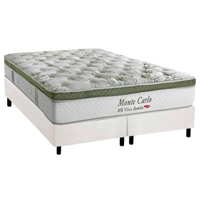 Conjunto Box King: Colchão Molas Herval Ensacadas Monte Carlo Visco + Base Crc Corano White (193x203)