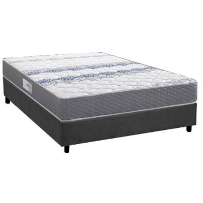 Conjunto Box Casal: Colchão Espuma Herval D60 - Ag65 Timeless + Base Crc Suede Gray (138x188)