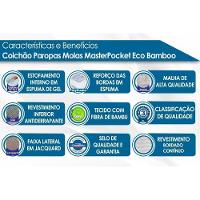 Conjunto Box King: Colchão Molas Paropas Ensacadas Eco Bamboo + Base Crc Suede Clean (193x203)