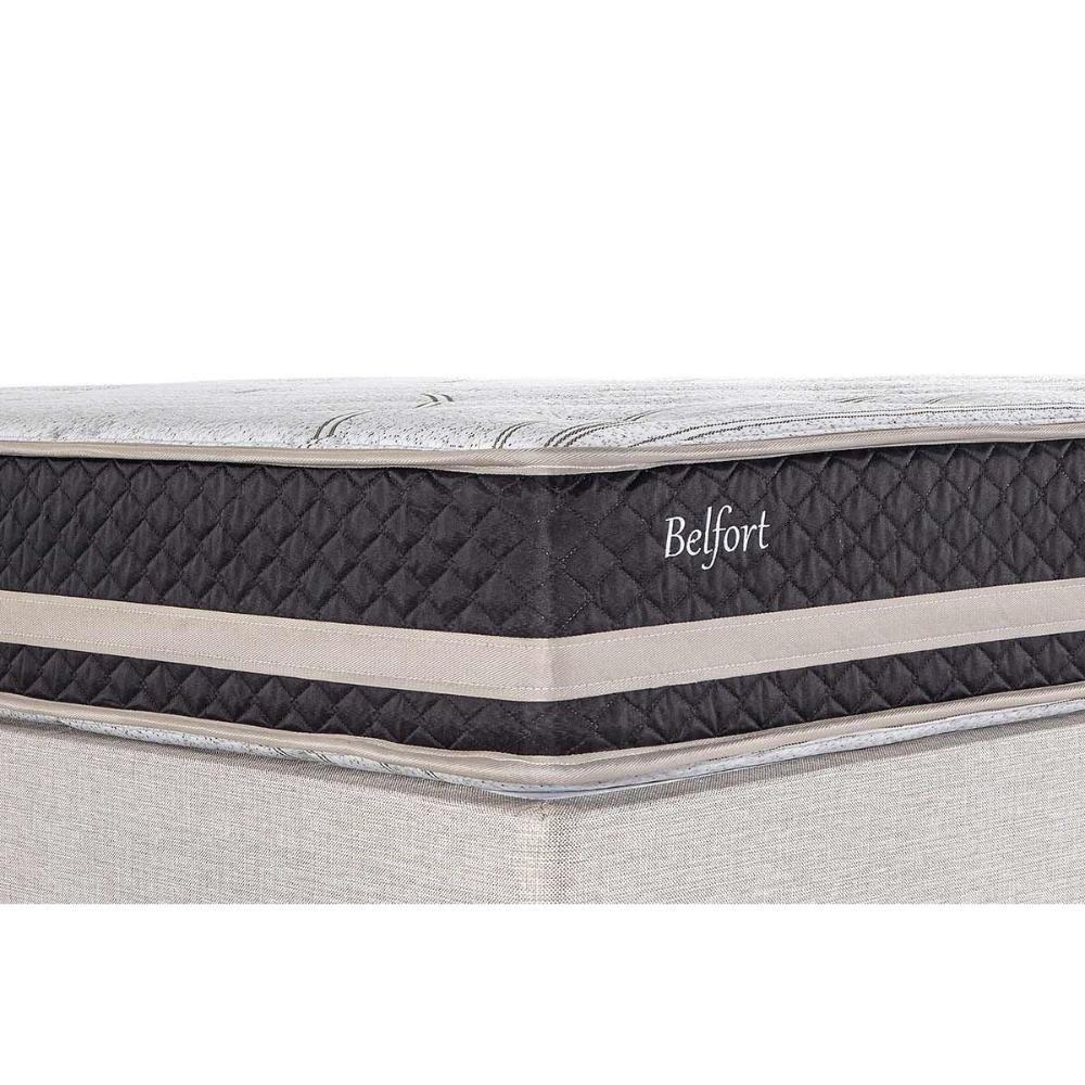 Cama Box Baú Queen: Colchão Ortopédico Herval Ag65 Belfort + Base Crc Suede Gray (158x198) - 5