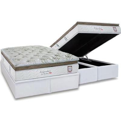 Conjunto Box Baú King: Colchão Molas Herval Ensacadas Imperatore Eco Bamboo + Base Crc Linhão White (193x203)