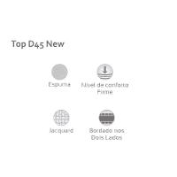 Conjunto Box Solteiro: Colchão Espuma Herval D45 Top + Base Crc Corano White (88x188) - 2