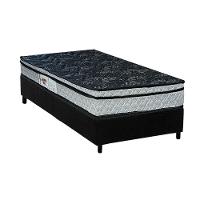 Conjunto Box Solteiro: Colchão Espuma Paropas D28 Conforto Firme + Base Crc Suede Black (88x188) - 1