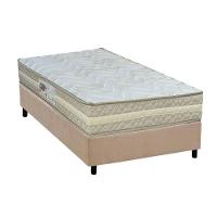 Conjunto Box Solteiro: Colchão Espuma Paropas Ag65 Master Clean + Base Crc Suede Clean (88x188) - 1