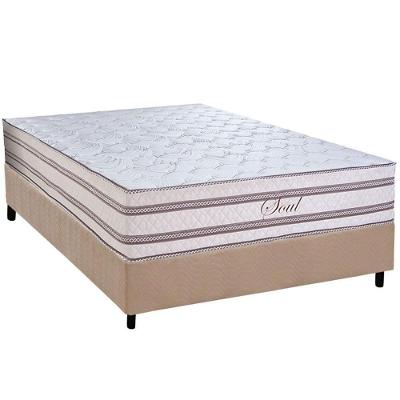 Conjunto Box Casal: Colchão Molas Paropas Ensacadas Soul + Base Crc Suede Clean (138x188)
