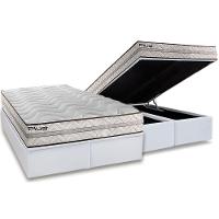 Cama Box Baú Queen: Colchão Anatômico Paropas D33 Pasquale Plus + Base Crc Linhão White (158x198) - 1