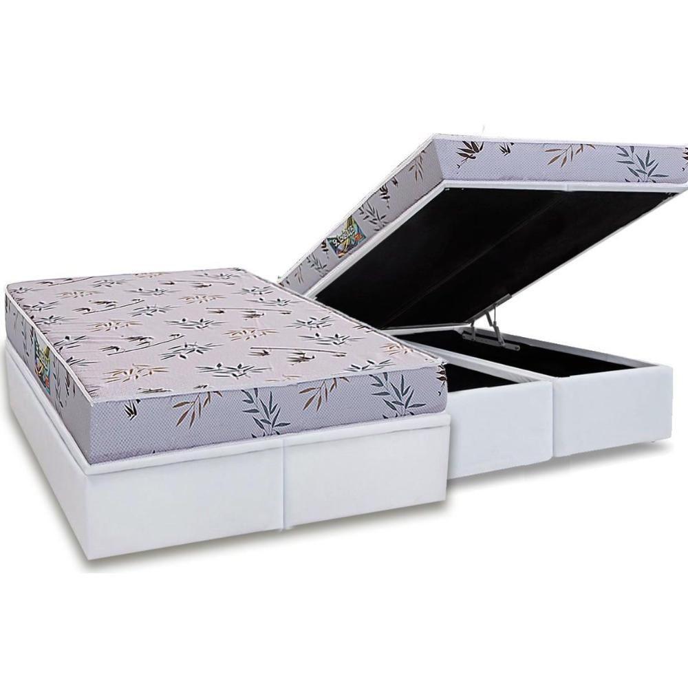 Conjunto Box Baú Queen: Colchão Espuma Herval D28 St. Louis + Base Crc Linhão White (158x198) - 1