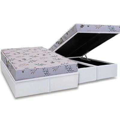 Conjunto Box Baú Queen: Colchão Espuma Herval D28 St. Louis + Base Crc Linhão White (158x198)