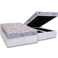 Conjunto Box Baú Queen: Colchão Espuma Herval D28 St. Louis + Base Crc Linhão White (158x198) - 1