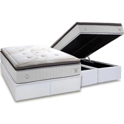 Conjunto Box Baú King: Colchão Molas Herval Ensacadas C1725 + Base Crc Linhão White (193x203)