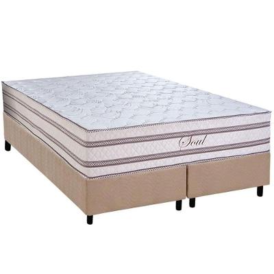 Conjunto Box King: Colchão Molas Paropas Ensacadas Soul + Base Crc Suede Clean (193x203)