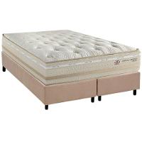 Conjunto Box Queen: Colchão Molas Herval Maxspring C1626 + Base Crc Suede Clean (158x198) - 1