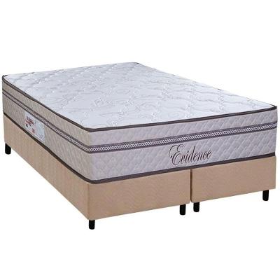 Conjunto Box King: Colchão Molas Paropas Ensacadas Evidence + Base Crc Suede Clean (193x203)