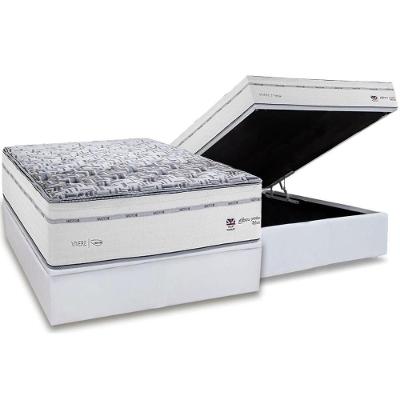 Conjunto Box Baú Casal: Colchão Molas Herval Ensacadas Maxspring C1723 + Base Crc Linhão White (138x188)