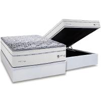 Conjunto Box Baú Casal: Colchão Molas Herval Ensacadas Maxspring C1723 + Base Crc Linhão White (138x188) - 1