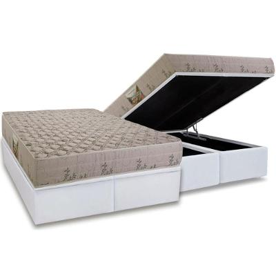 Conjunto Box Baú Queen: Colchão Espuma Herval D33 Cannes + Base Crc Linhão White (158x198)