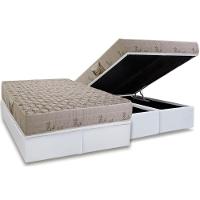 Conjunto Box Baú Queen: Colchão Espuma Herval D33 Cannes + Base Crc Linhão White (158x198) - 1