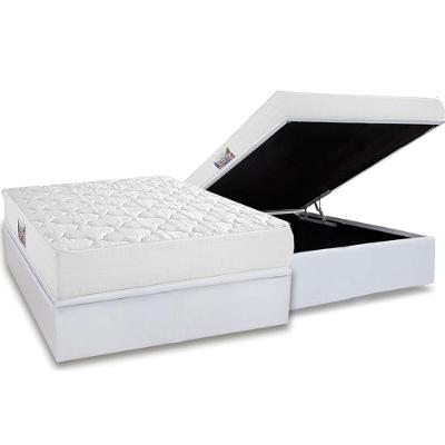 Conjunto Box Baú Casal: Colchão Espuma Herval D45 Top + Base Crc Linhão White (138x188)