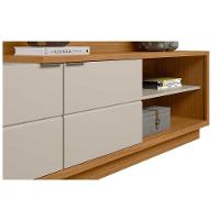 Estante P- Sala Até 60 Pol Atlanta C- 2potas 4prateleiras E Pés 180x191cm Nature-off White - Linea Brasil - 6