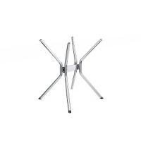 Conjunto: Mesa De Cozinha Loire C- Tampo De Madeira 90cm + 4 Cadeiras Portugal Cromada - Corano Preto - Kappesberg - 8