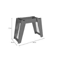 Mesa Multiuso Cozinha Cinara C- Tampo Madeirado C- Vidro 160x90cm Canela-vidro Off White - Kappesberg - 2